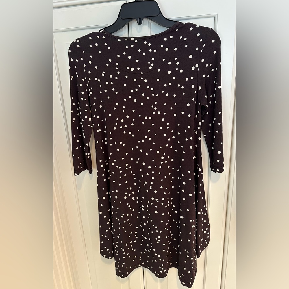 Chic Brown Polka Dot Dress